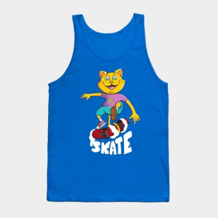 Skate cat Tank Top